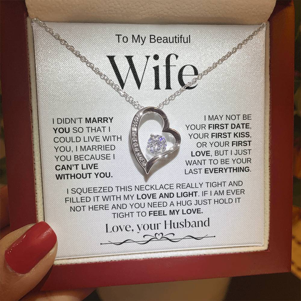 To My Beautiful Wife | Forever Love Necklace | WB