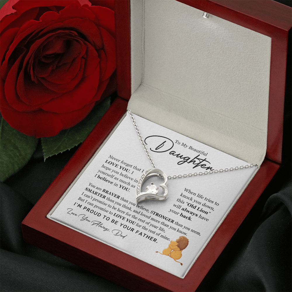 To My Beautiful Daughter | Forever Love Necklace | From Dad