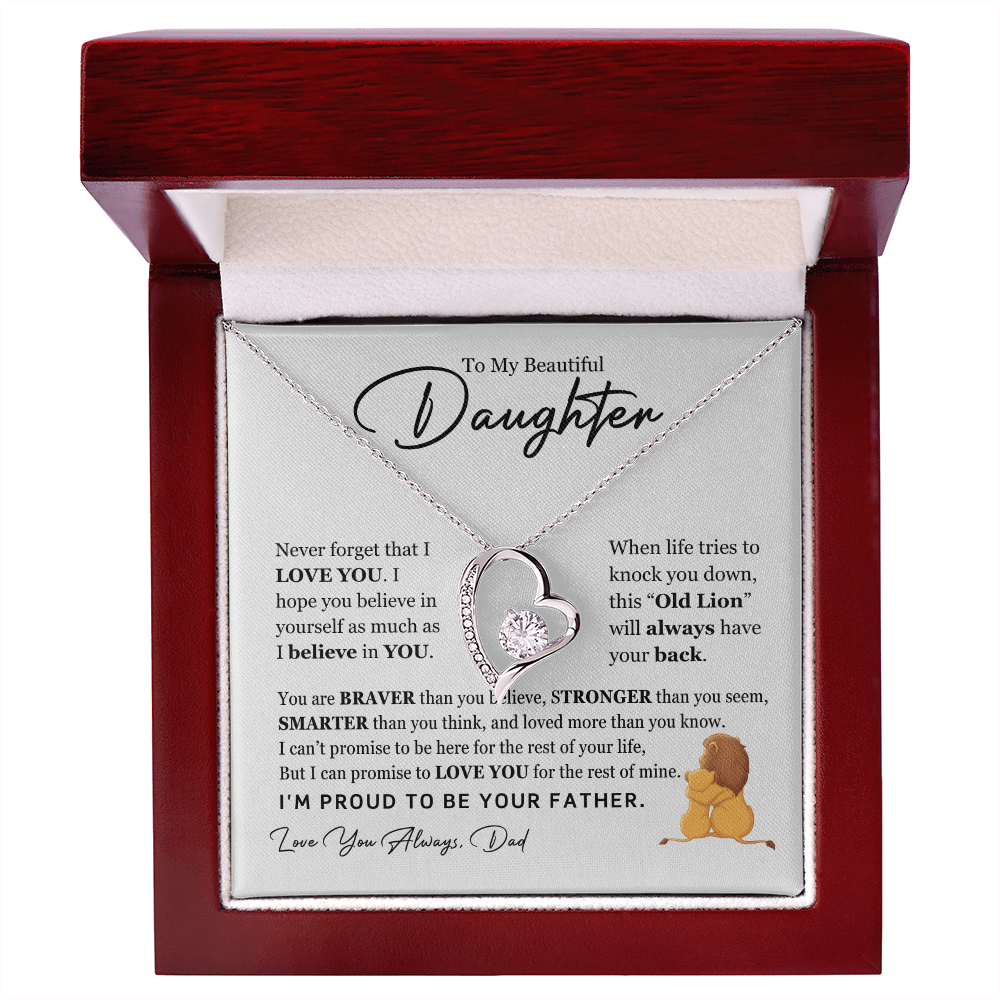 To My Beautiful Daughter | Forever Love Necklace | From Dad