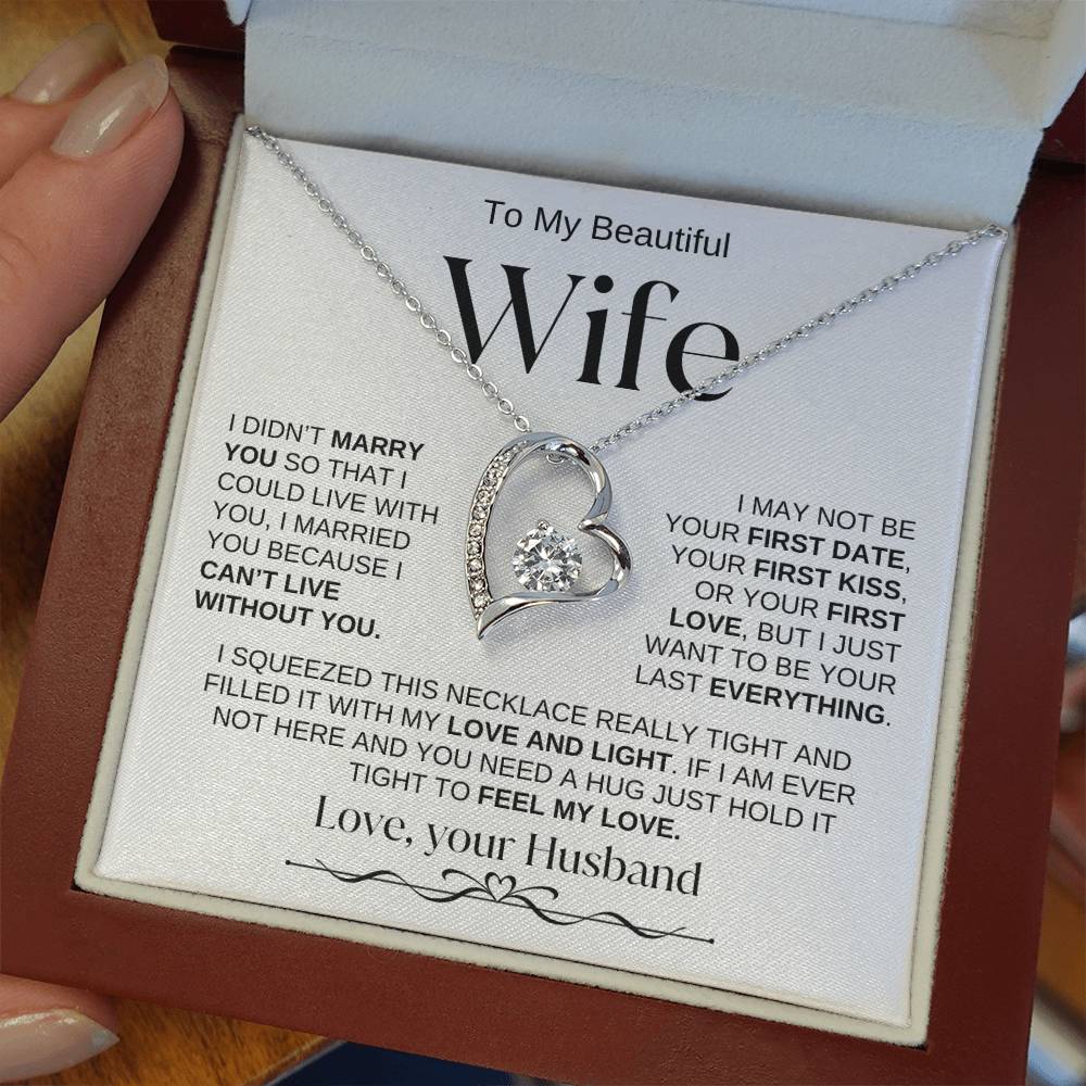 To My Beautiful Wife | Forever Love Necklace | WB