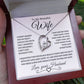 To My Beautiful Wife | Forever Love Necklace | Black