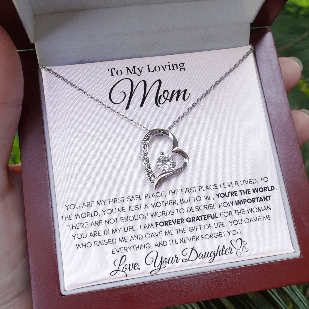To My Loving Mom_Forever Love Necklace