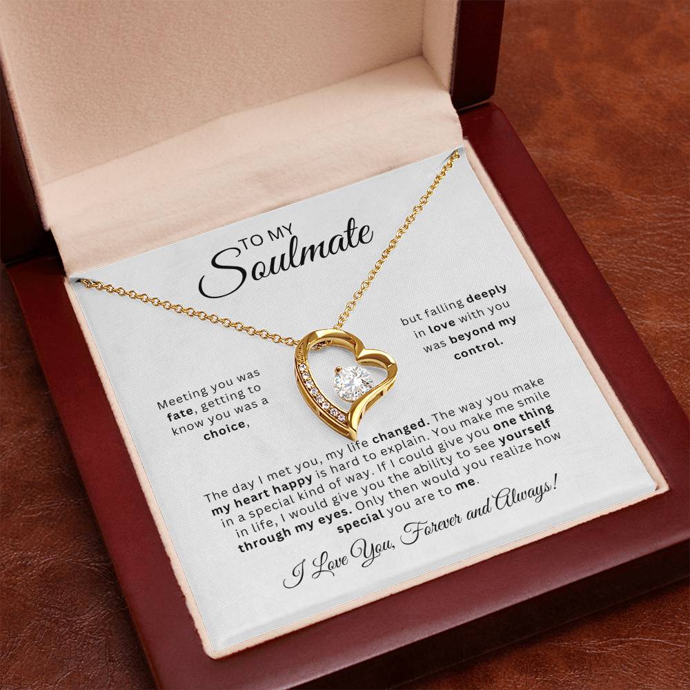 To My Soulmate | Love Heart Necklace