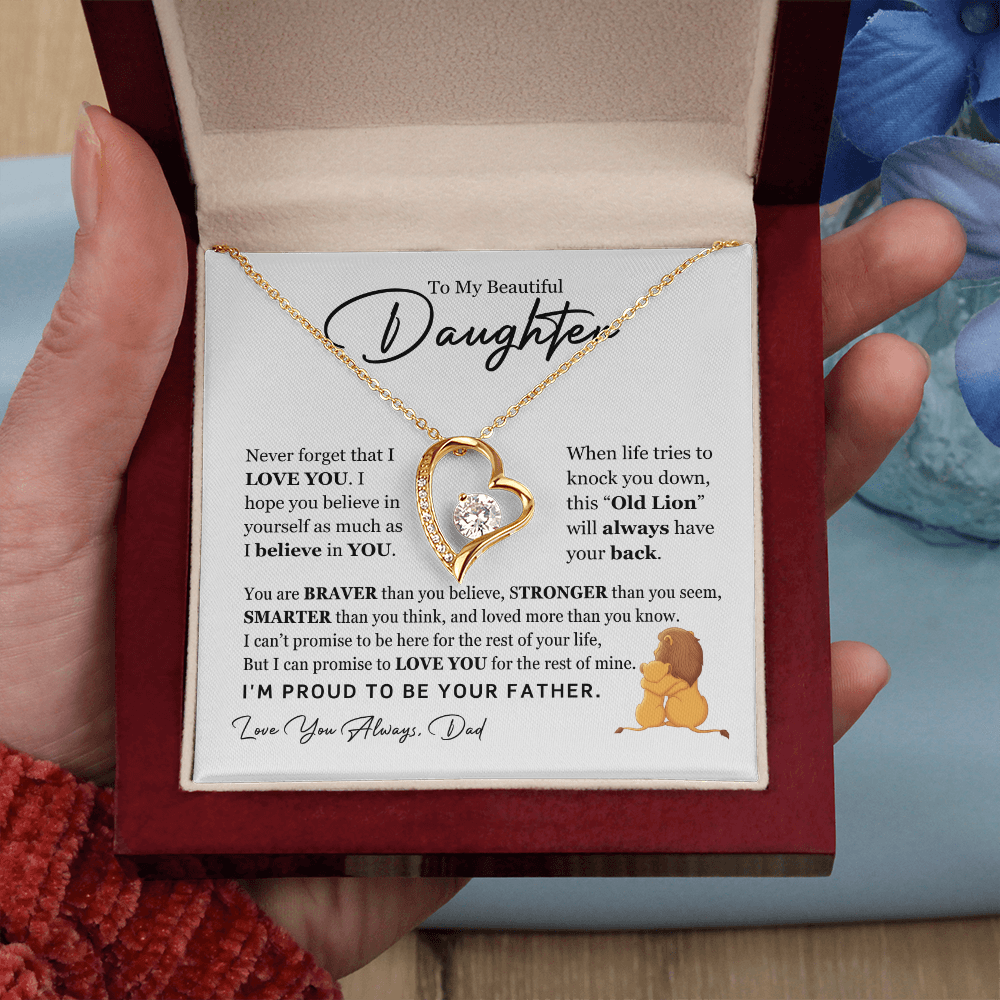 To My Beautiful Daughter | Forever Love Necklace | From Dad
