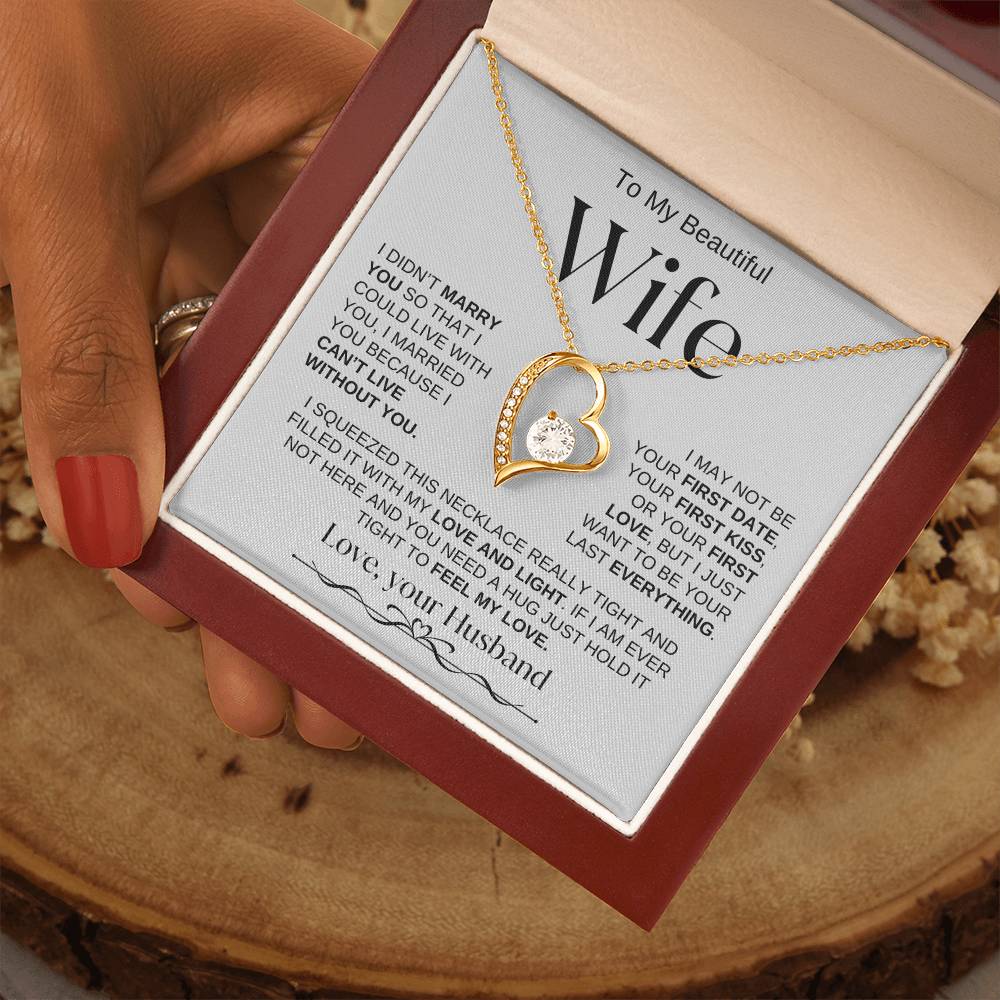 To My Beautiful Wife | Forever Love Necklace | WB