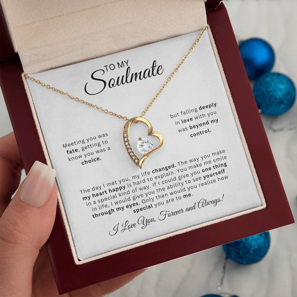 To My Soulmate | Love Heart Necklace
