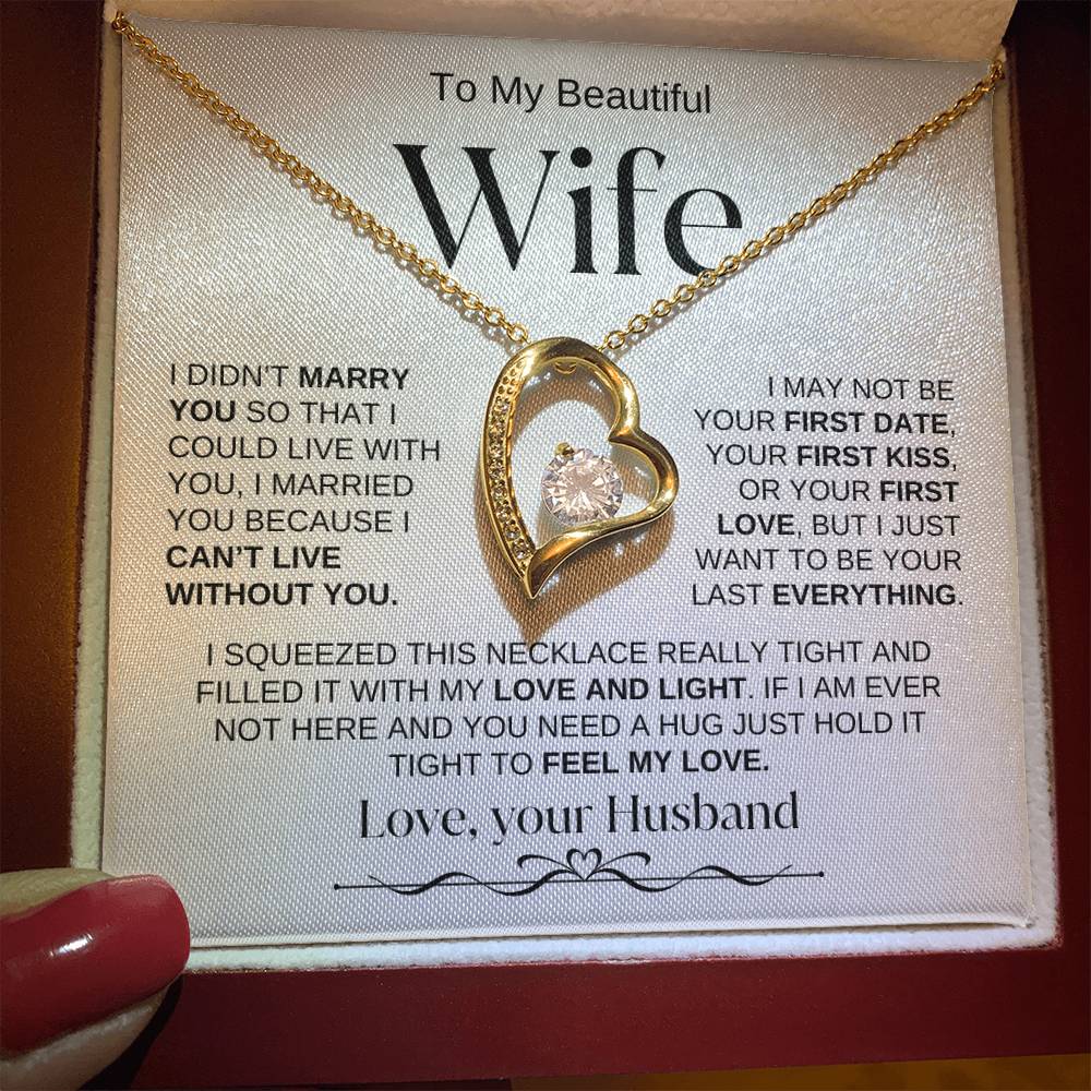 To My Beautiful Wife | Forever Love Necklace | WB
