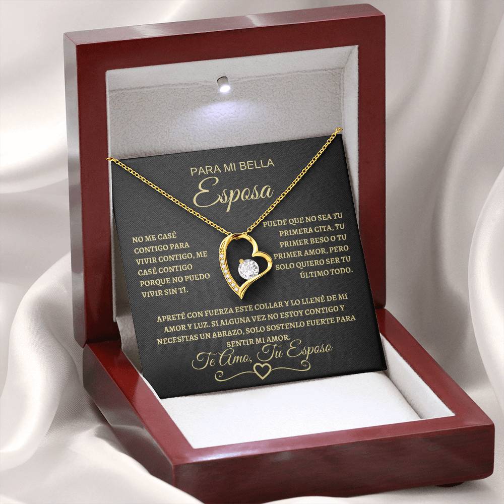 Para Mi Bella Esposa | Forever Love Necklace | Gold