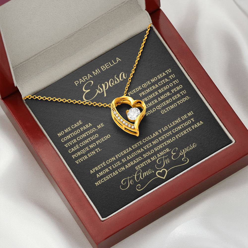 Para Mi Bella Esposa | Forever Love Necklace | Gold