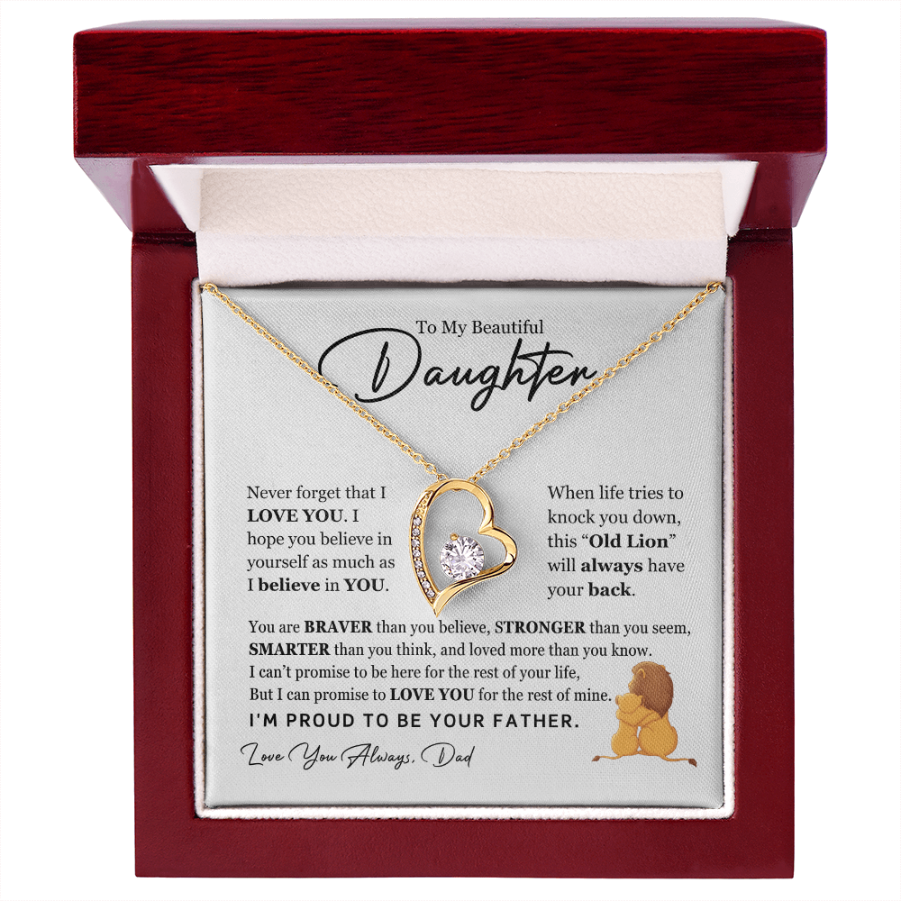 To My Beautiful Daughter | Forever Love Necklace | From Dad