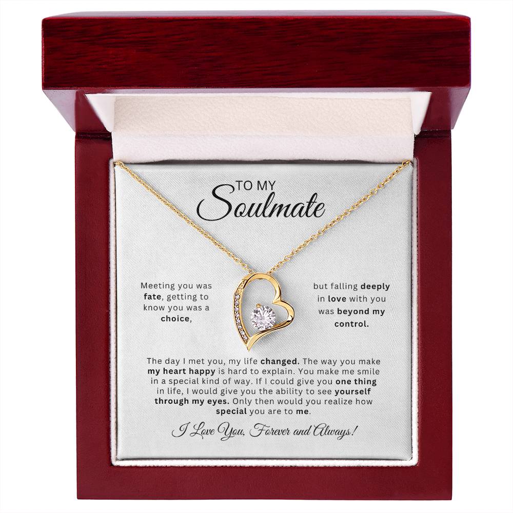 To My Soulmate | Love Heart Necklace