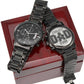 Coolest Dad Ever | Engraved Design Black Chronograph Watch