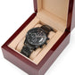 Coolest Dad Ever | Engraved Design Black Chronograph Watch