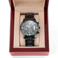 Coolest Dad Ever | Engraved Design Black Chronograph Watch