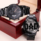 Coolest Dad Ever | Engraved Design Black Chronograph Watch