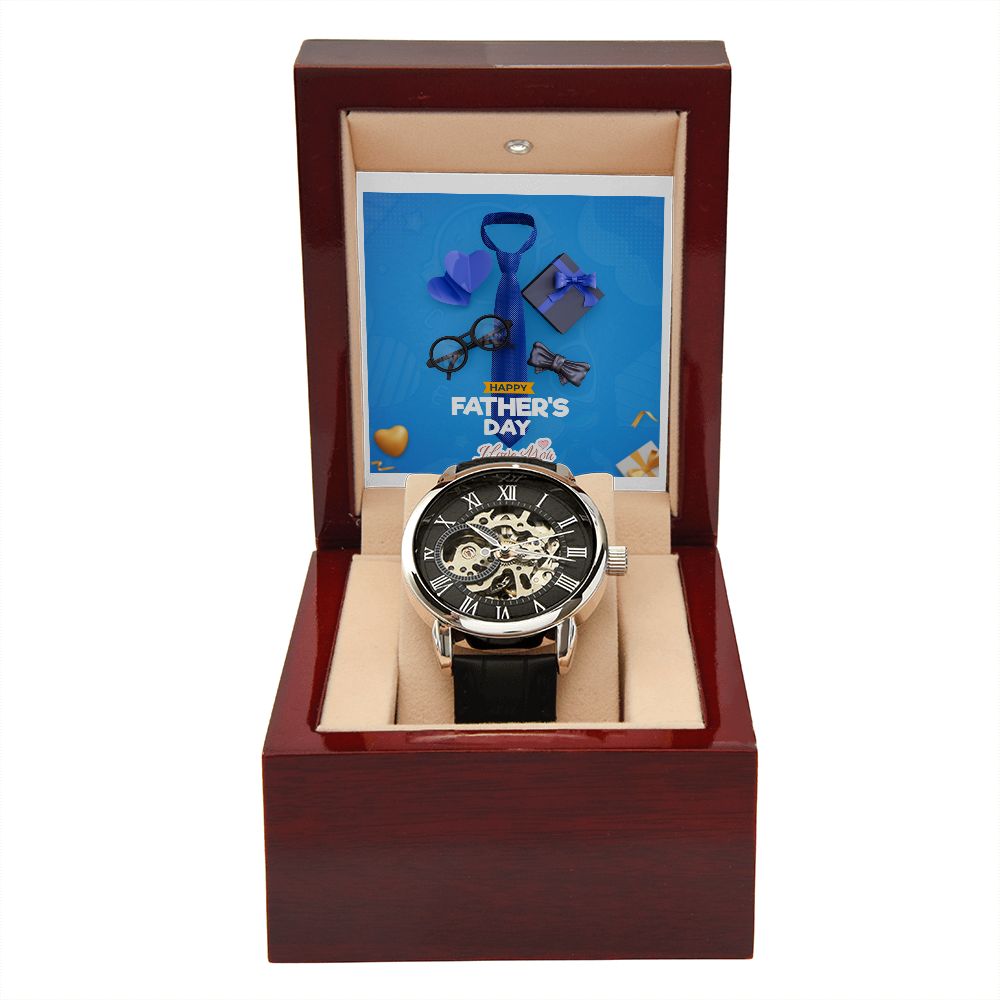 Happy Father's Day | I Love You | Men's Openwork Watch