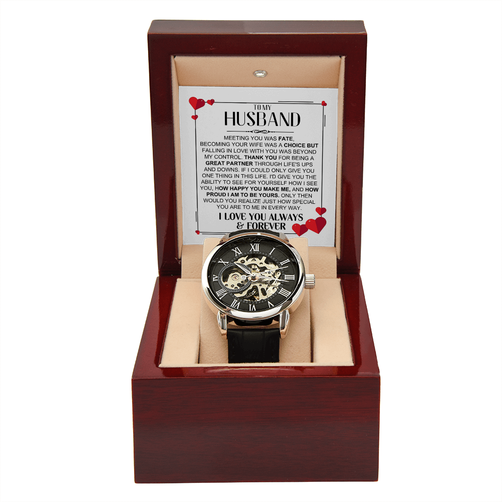 To My Husband | Men's Openwork Watch