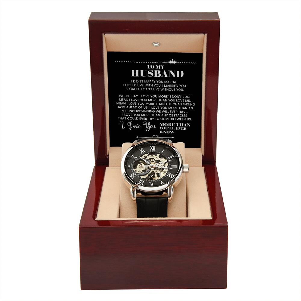 To My Husband | Men's Openwork Watch