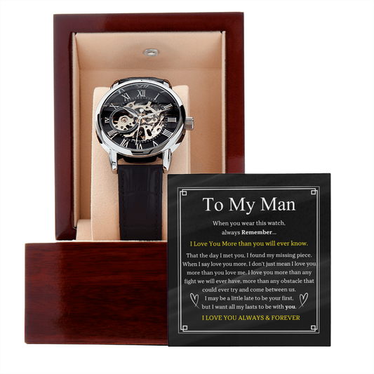 To My Man | Men's Openwork Watch