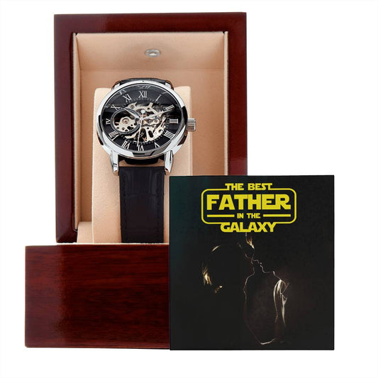 The Best Father in the Galaxy | Men's Openwork Watch