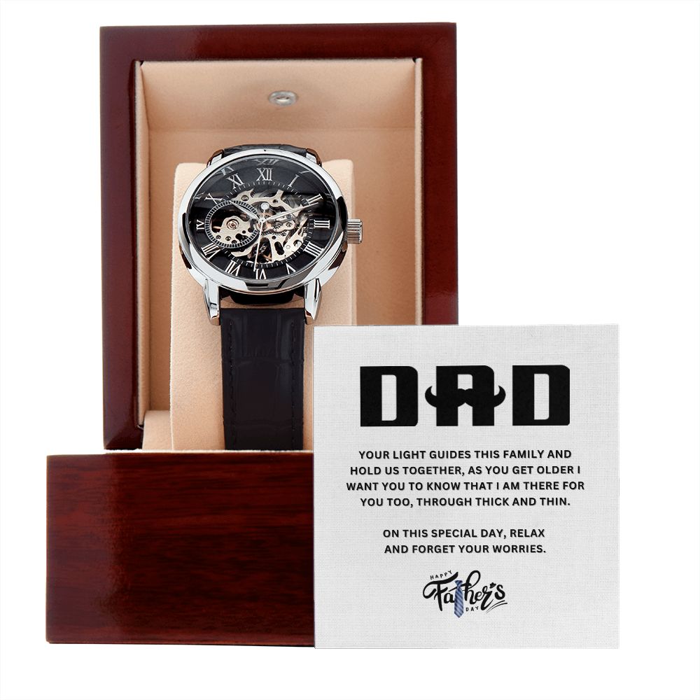 DAD | Happy Father's Day | Men's Openwork Watch