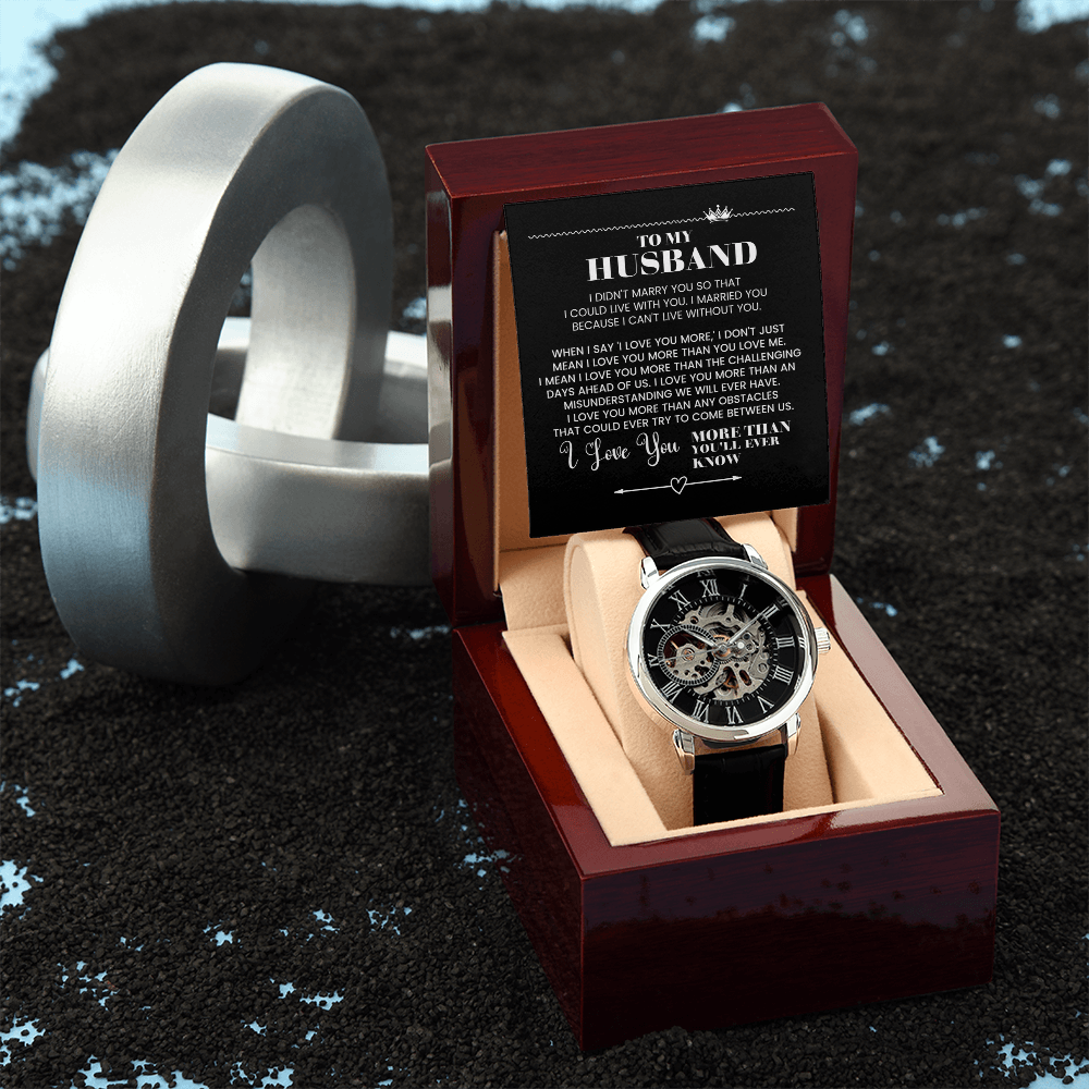 To My Husband | Men's Openwork Watch