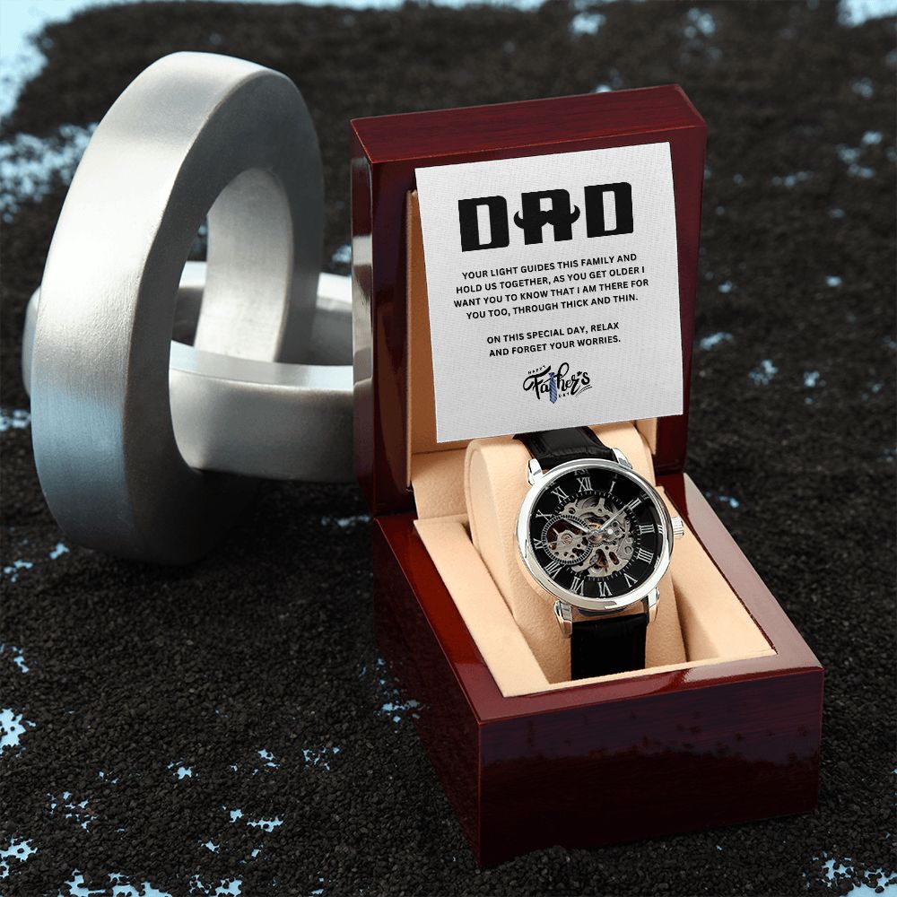 DAD | Happy Father's Day | Men's Openwork Watch