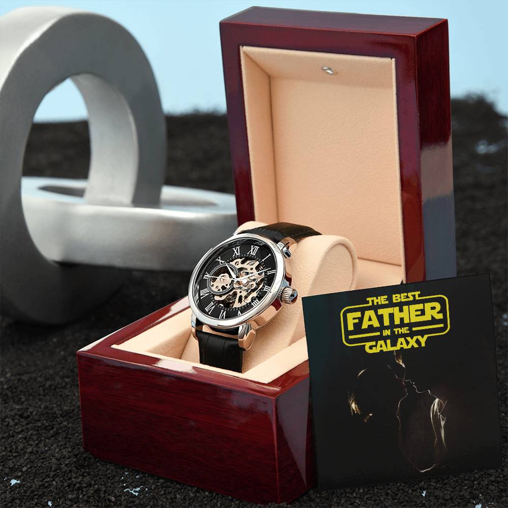 The Best Father in the Galaxy | Men's Openwork Watch