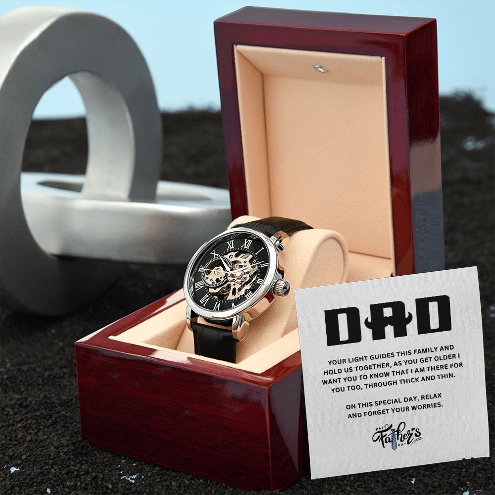 DAD | Happy Father's Day | Men's Openwork Watch