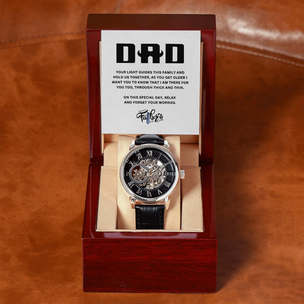DAD | Happy Father's Day | Men's Openwork Watch