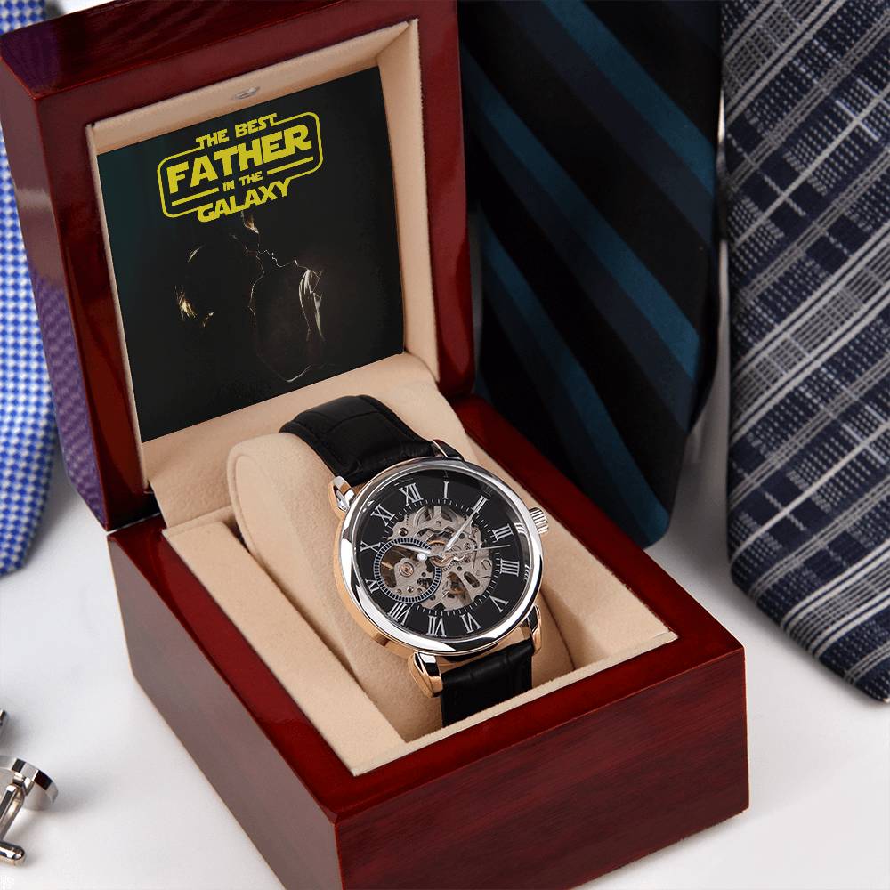 The Best Father in the Galaxy | Men's Openwork Watch