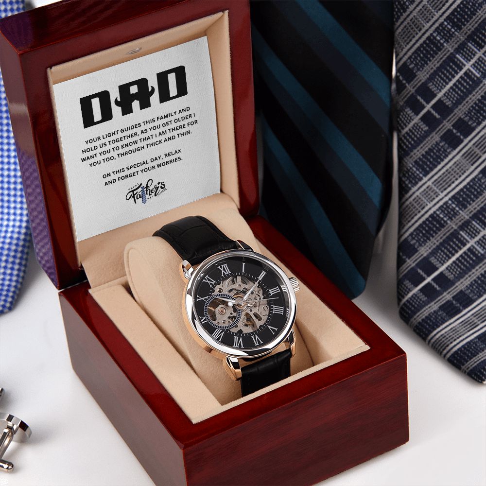 DAD | Happy Father's Day | Men's Openwork Watch