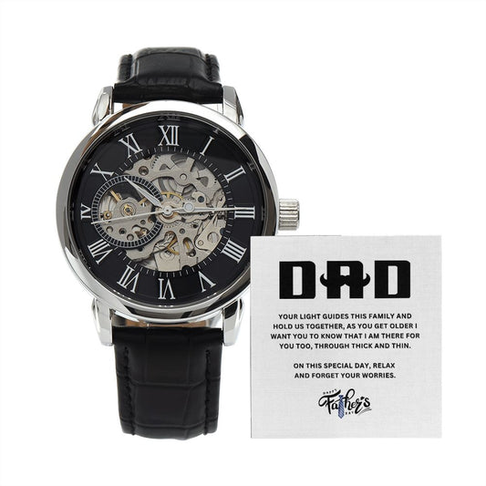 DAD | Happy Father's Day | Men's Openwork Watch