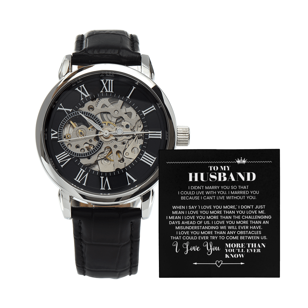 To My Husband | Men's Openwork Watch