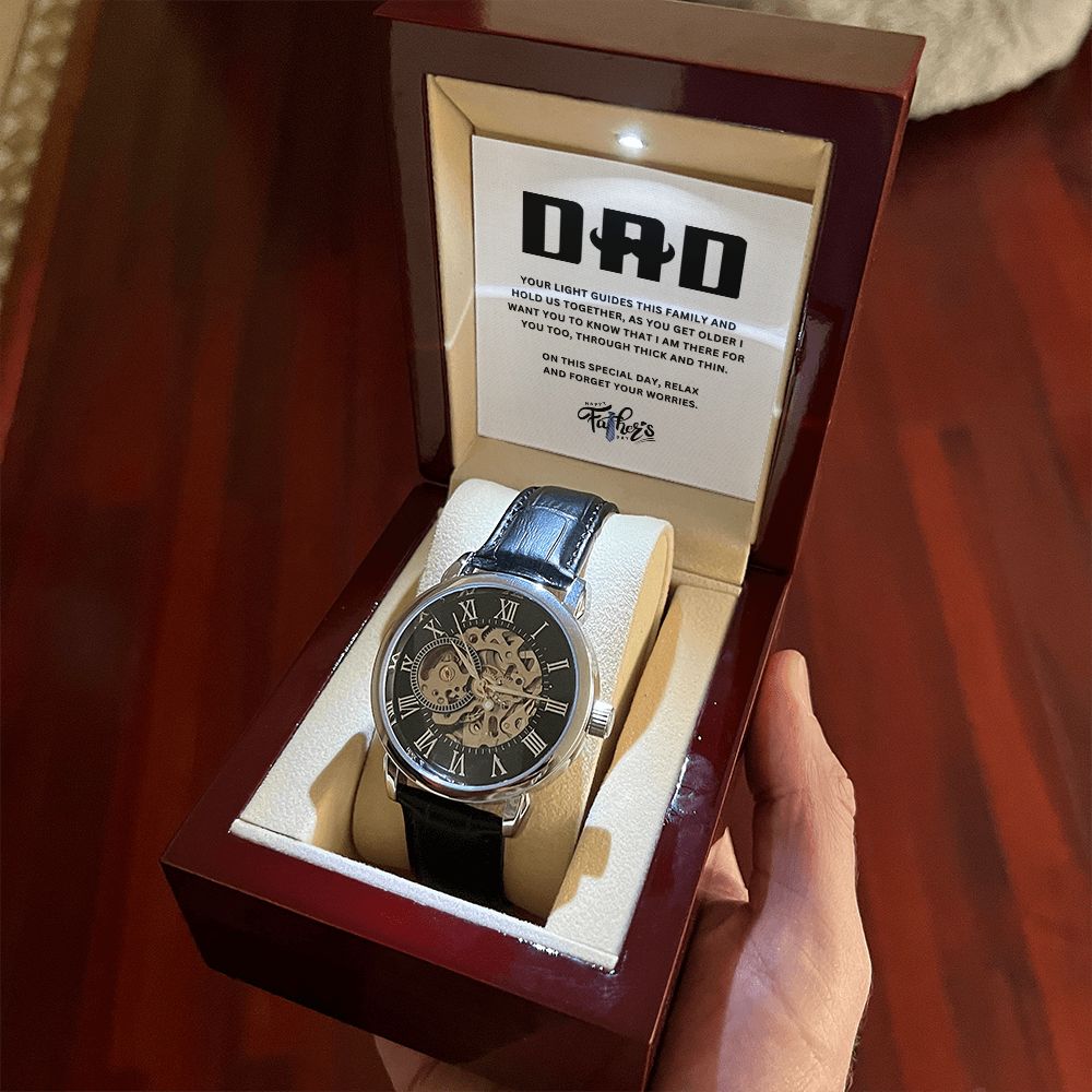DAD | Happy Father's Day | Men's Openwork Watch