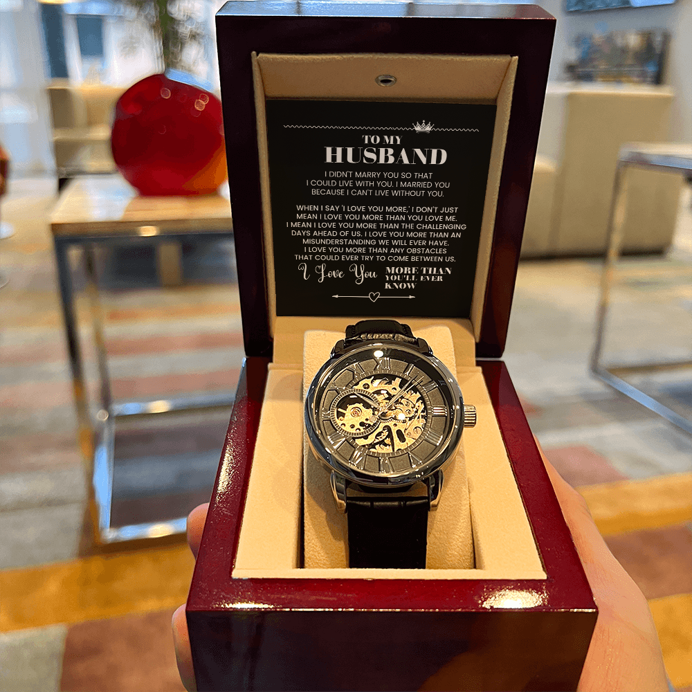 To My Husband | Men's Openwork Watch