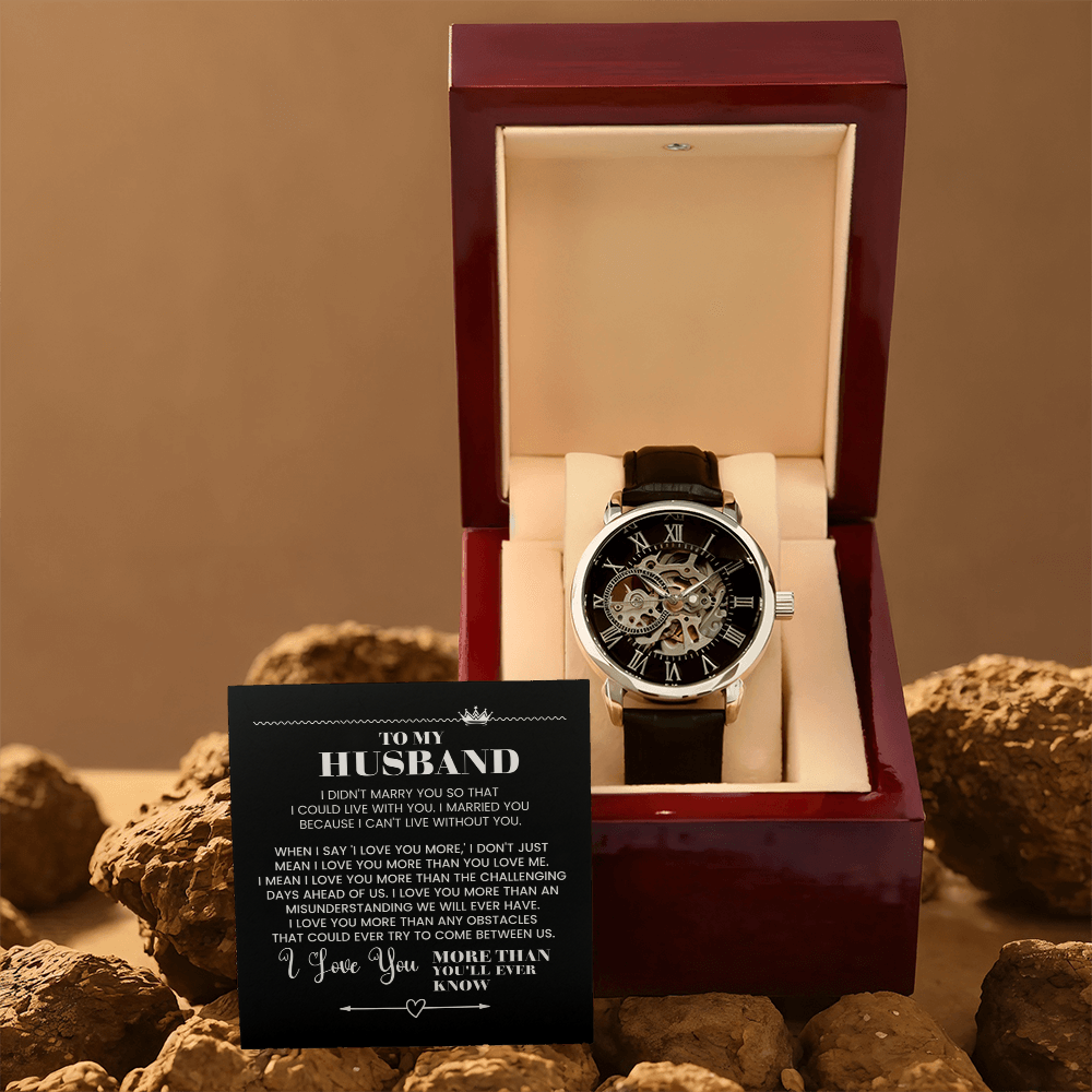 To My Husband | Men's Openwork Watch