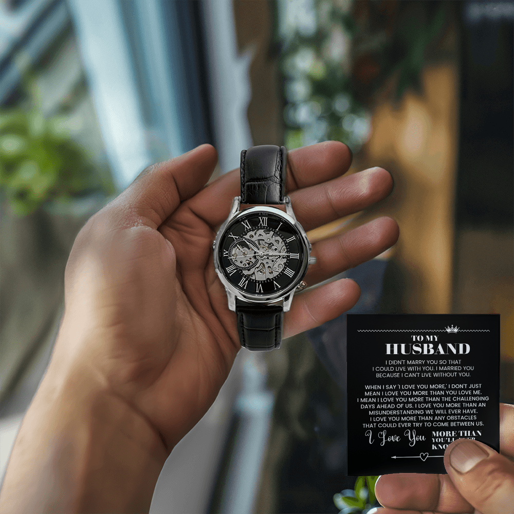 To My Husband | Men's Openwork Watch