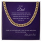 To My Dad | Thank you for Everything | From Your Son | Cuban Link Chain