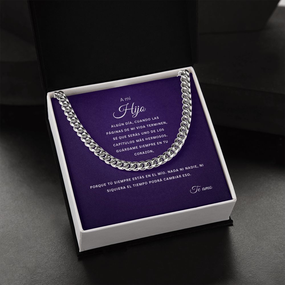 A mi Hijo | Siempre en mi Corazón | Cuban Link Chain