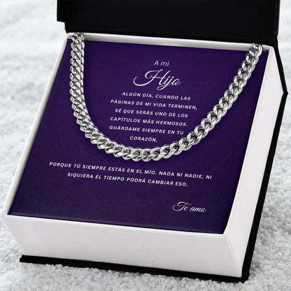 A mi Hijo | Siempre en mi Corazón | Cuban Link Chain