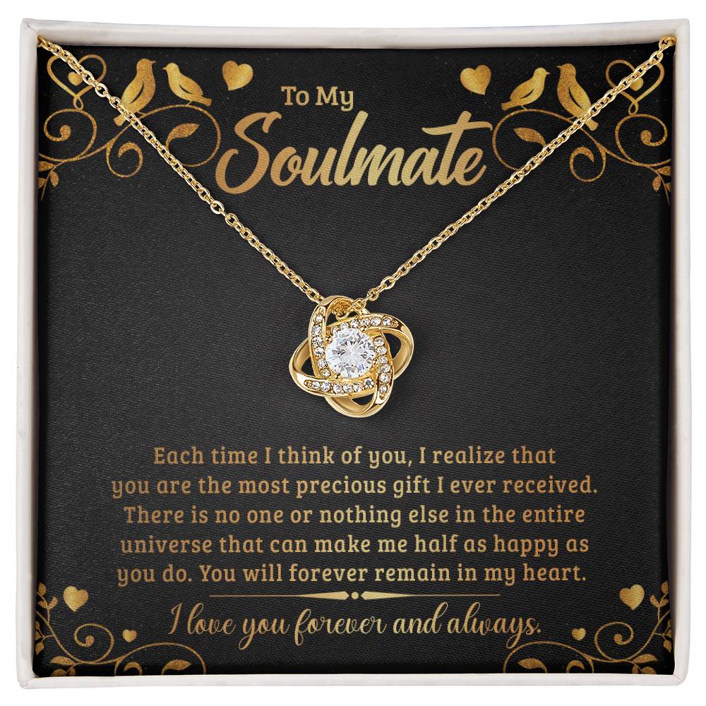 To My Soulmate | Love Knot Necklace