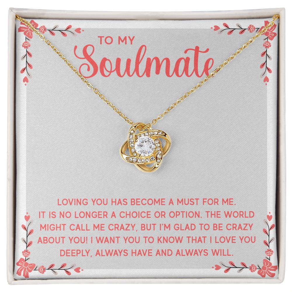 To My Soulmate | Love Knot Necklace