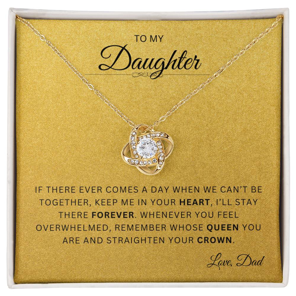 To My Daughter | In your Heart | Love Knot Necklace