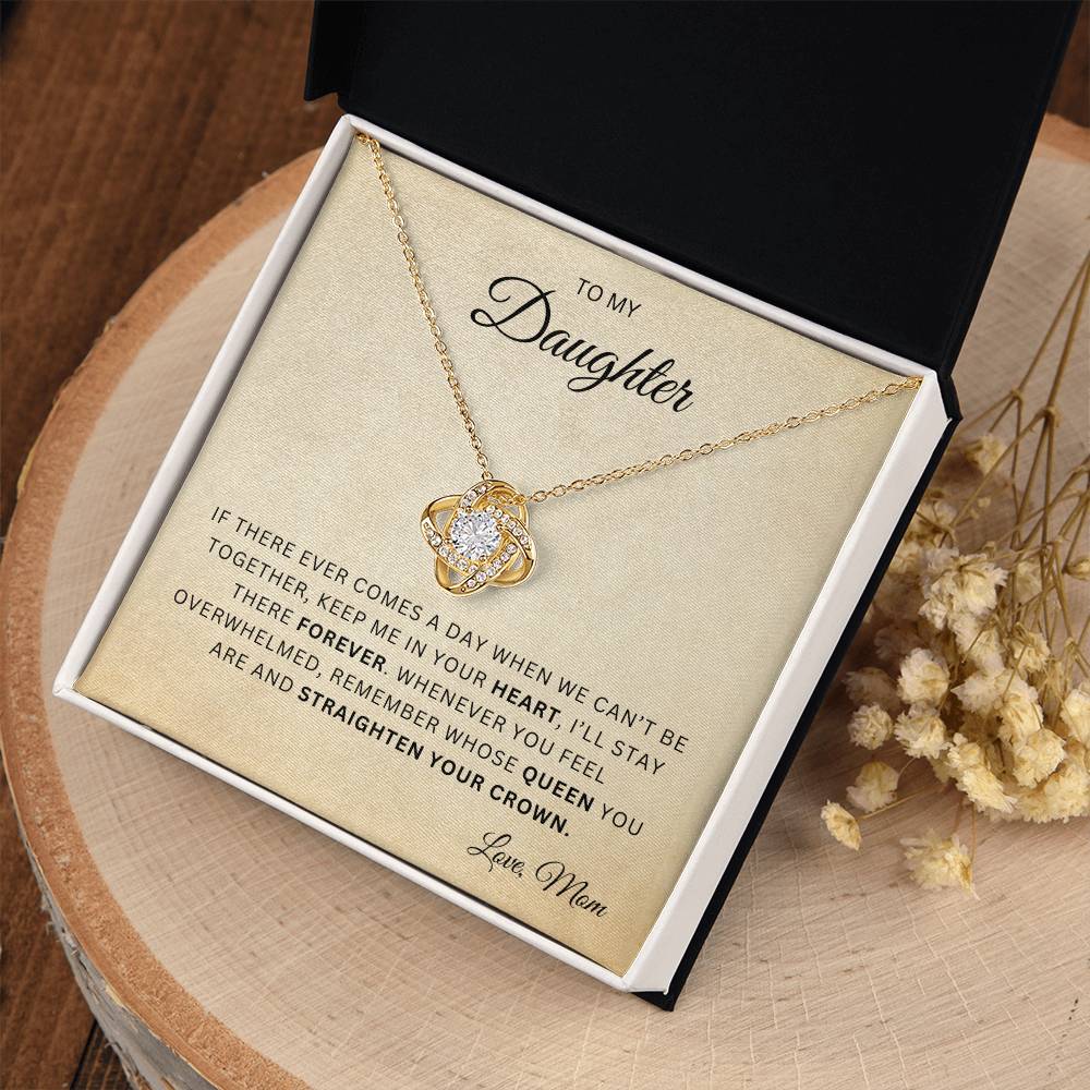 To My Daughter |  Love Knot Necklace | In your Heart | From Mom