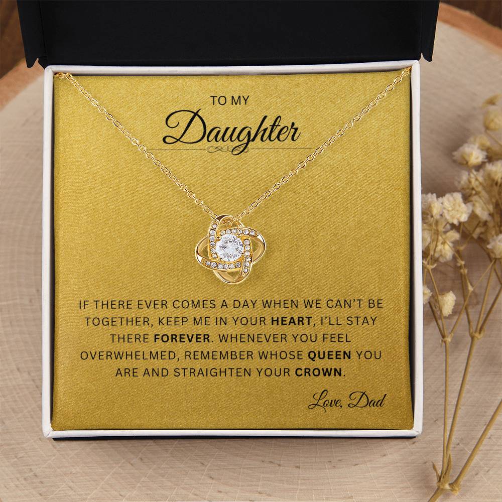 To My Daughter | In your Heart | Love Knot Necklace