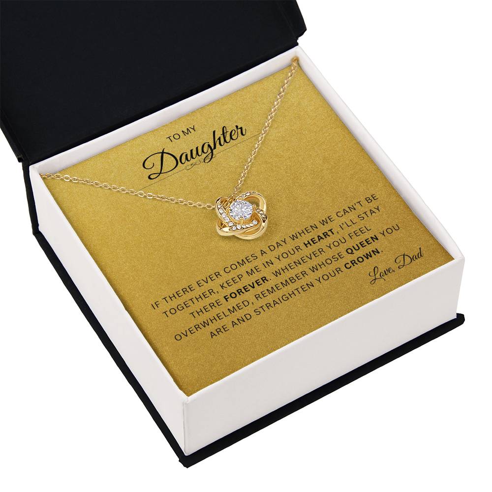 To My Daughter | In your Heart | Love Knot Necklace