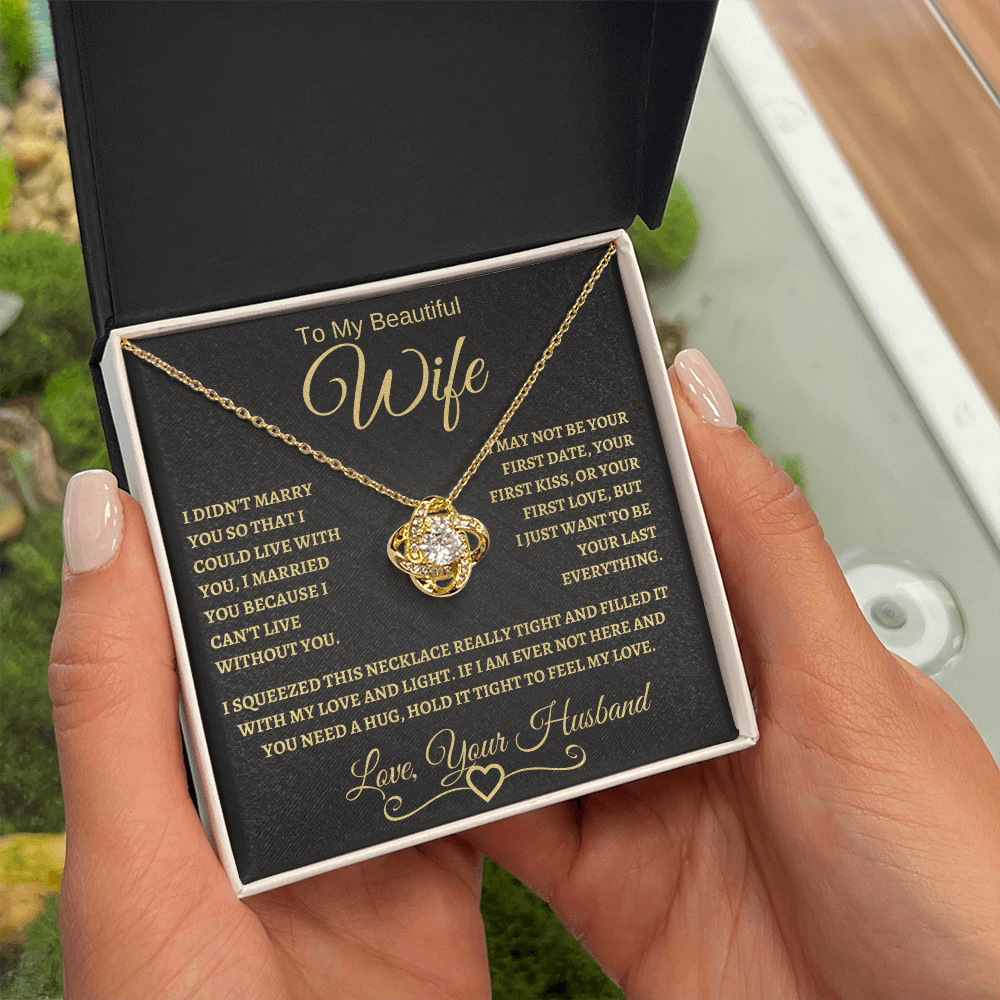 To My Beautiful Wife | Love Knot Necklace