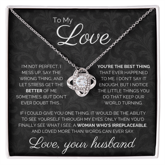 To My Love – Love Knot Necklace