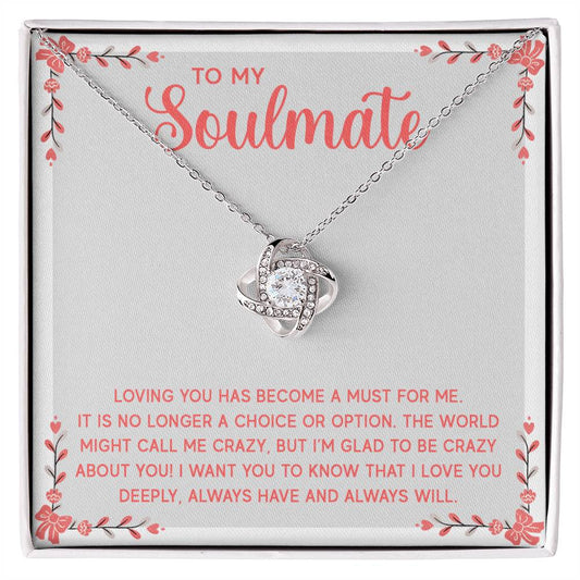 To My Soulmate | Love Knot Necklace